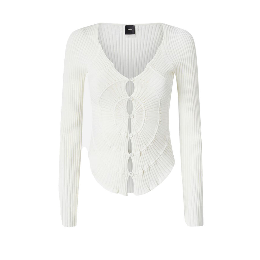 Cardigan Côtelé Soleil Bianco