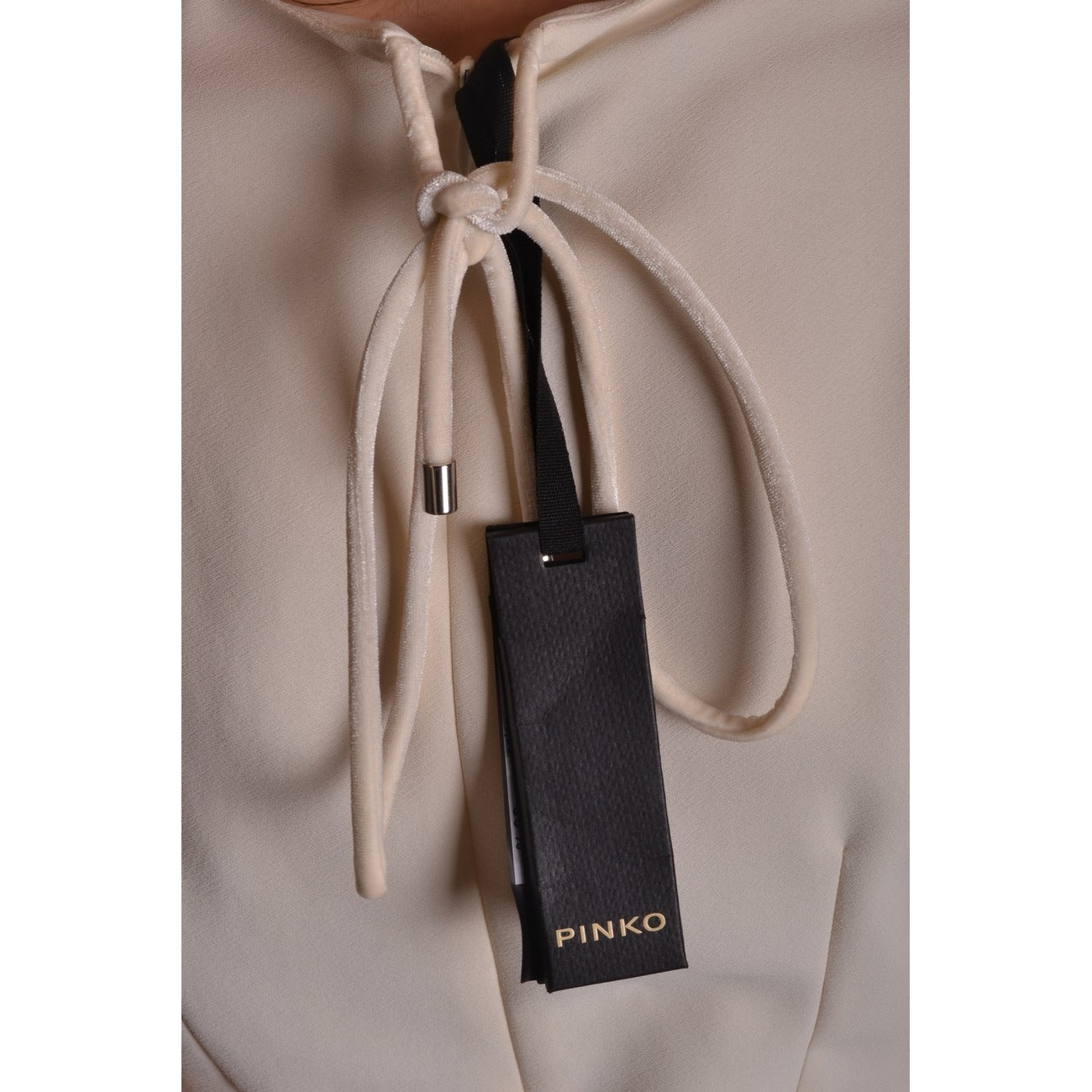 2422996 Pinko Abito Bianco Manica Corta Donna