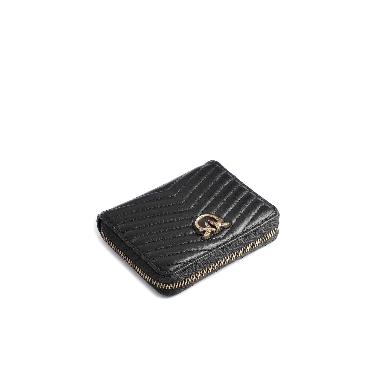 2193674 Pinko Portafogli Nero Pelle Cerniera Scomparti Donna