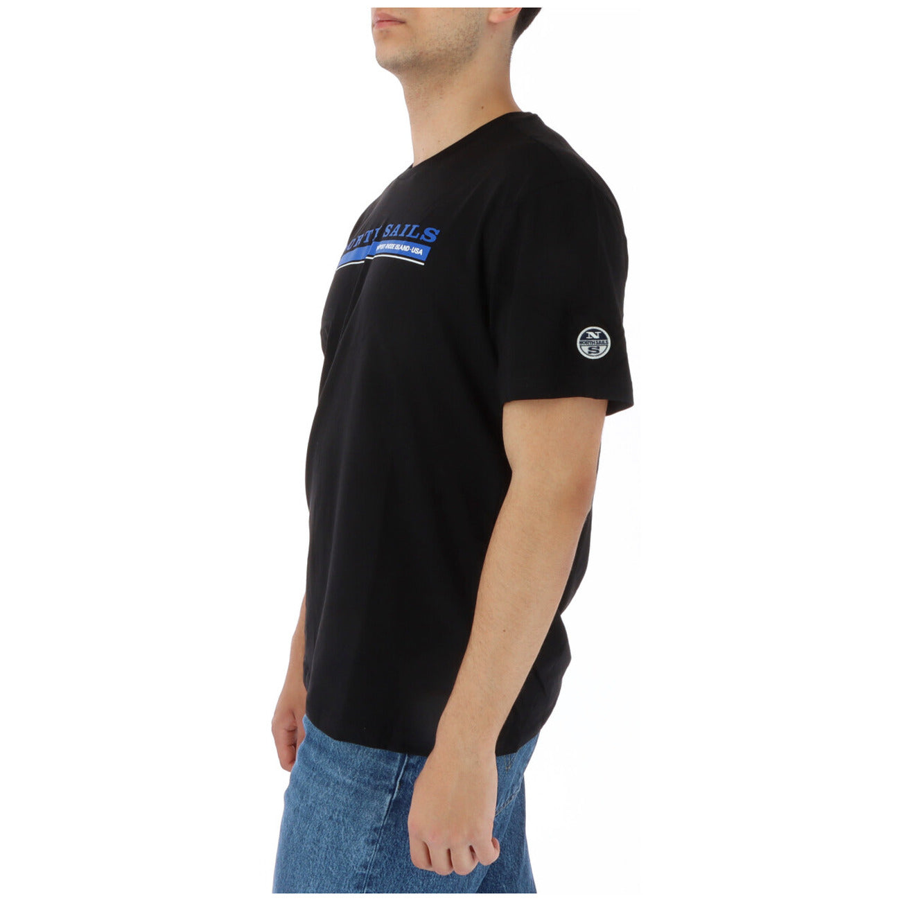 378087 North Sails T-Shirt Nero Stampa Uomo