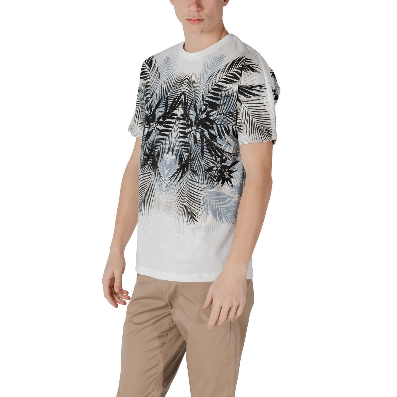 2418204 Antony Morato T-Shirt Bianca Floreale Uomo