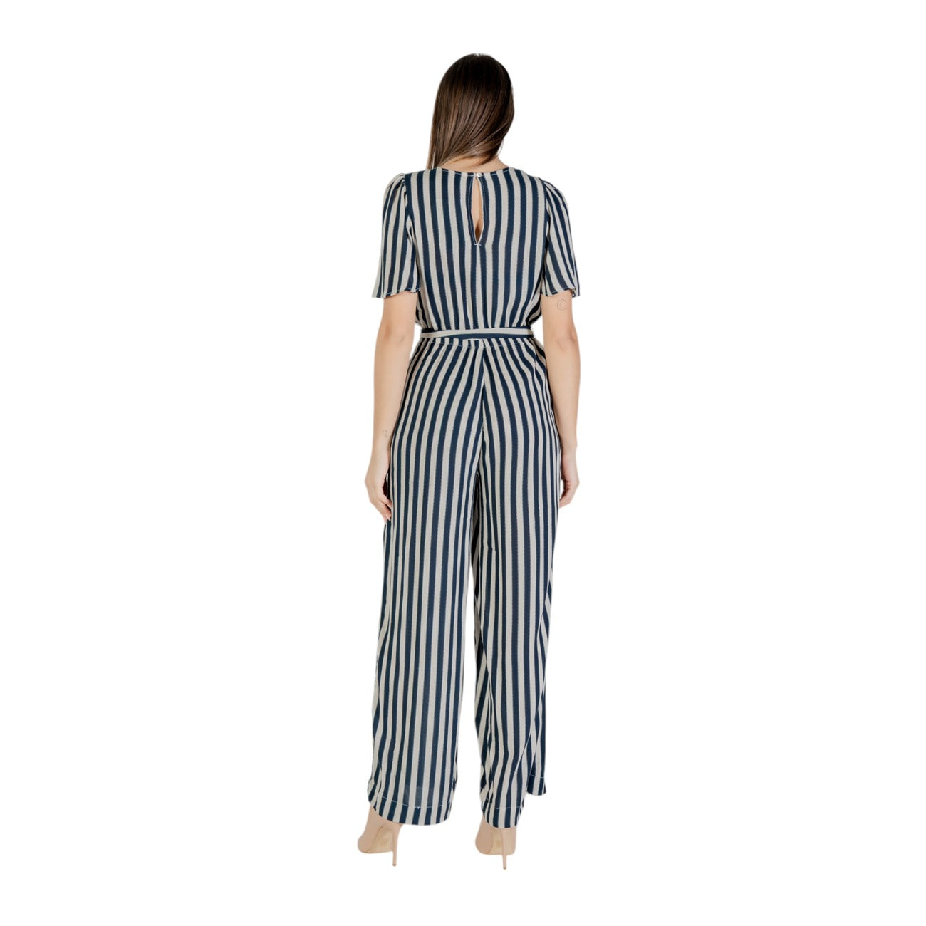 486431 Ichi Tuta Blu Righe Donna