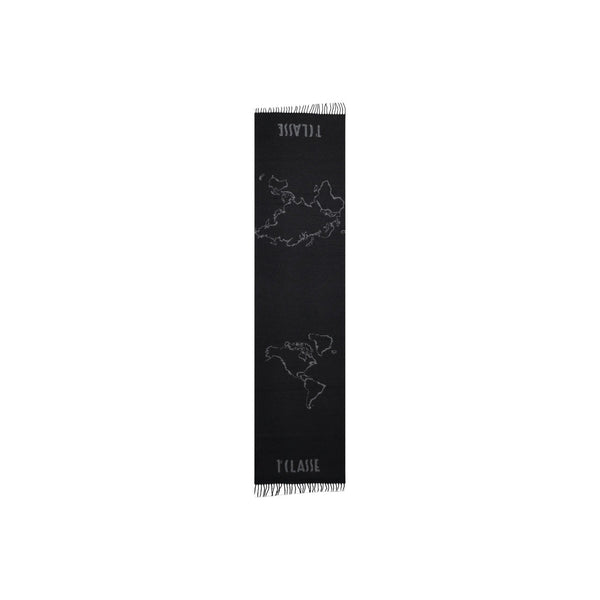 Alviero Martini 1A Classe Sciarpa Jacquard Geo Night Nero e Argento