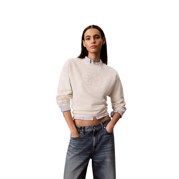 Monogram Logo Crewneck Sweatshirt K20K204368 Felpa Donna