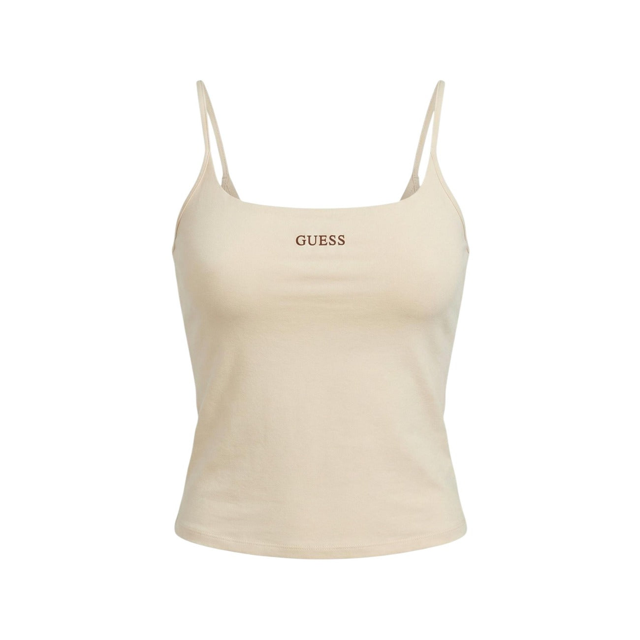 2453470 Guess Canotta Beige Lyocell Spalline Donna