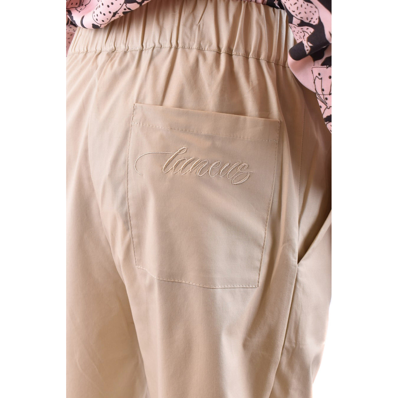 2444885 Laneus Pantaloni Beige Cotone Uomo