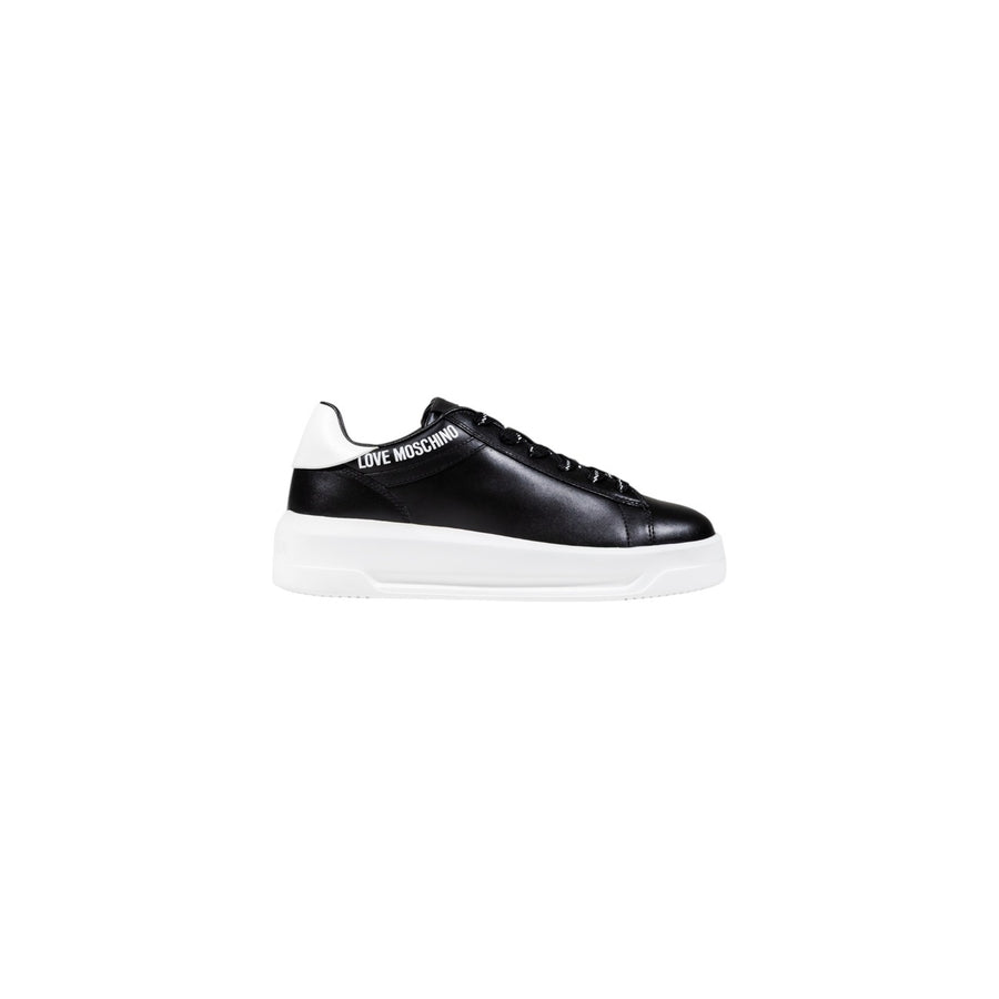 Sneakers Low-Top Platform con Dettagli Logo Bianco e Nero