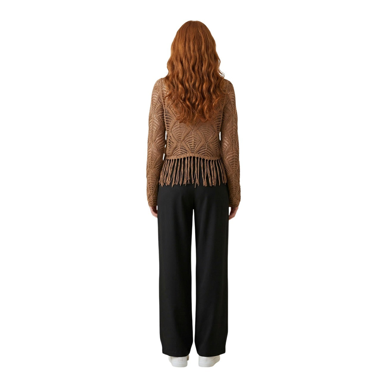 515664 Only Maglia Cammello Maniche Lunghe Donna