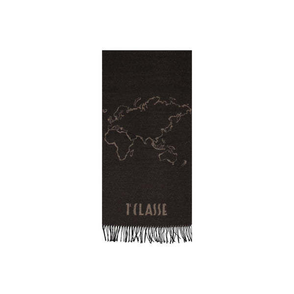 Alviero Martini 1A Classe Sciarpa Jacquard Geo Night Nero e Fango