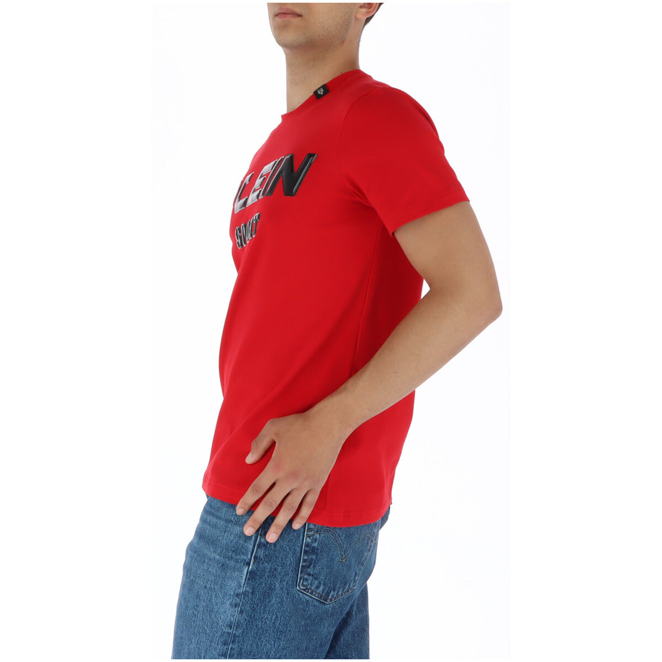 443770 Plein Sport T-Shirt Rosso Stampa Uomo
