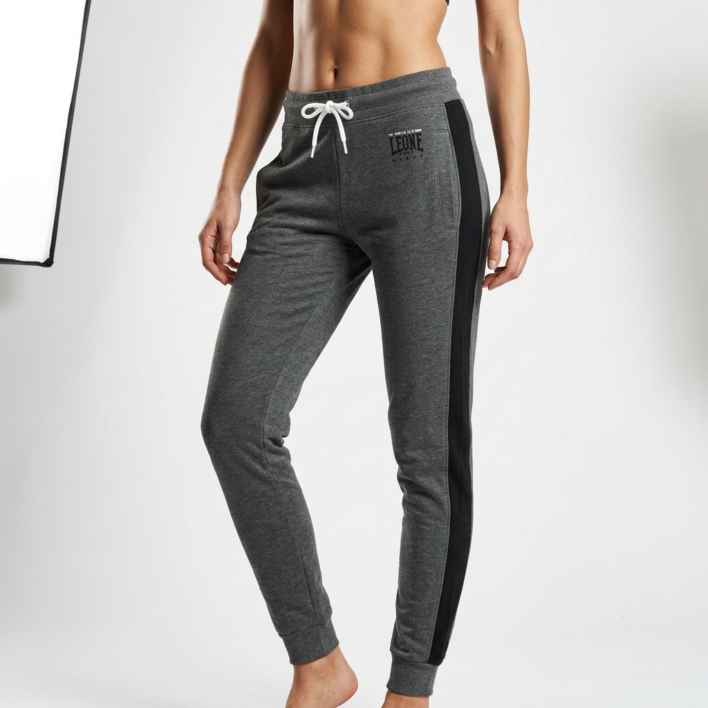 201486 Leone 1947 Pantaloni Donna Grigi Cotone Poliestere