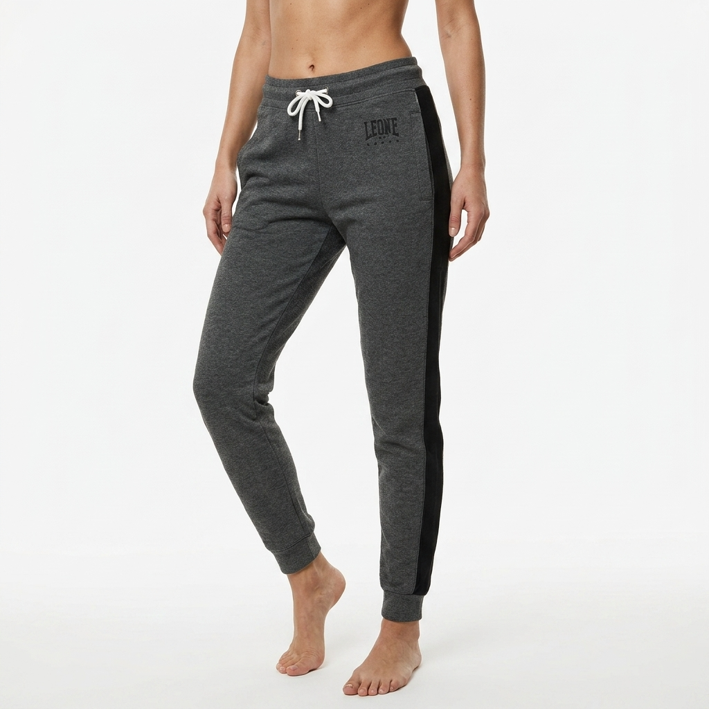 201486 Leone 1947 Pantaloni Donna Grigi Cotone Poliestere