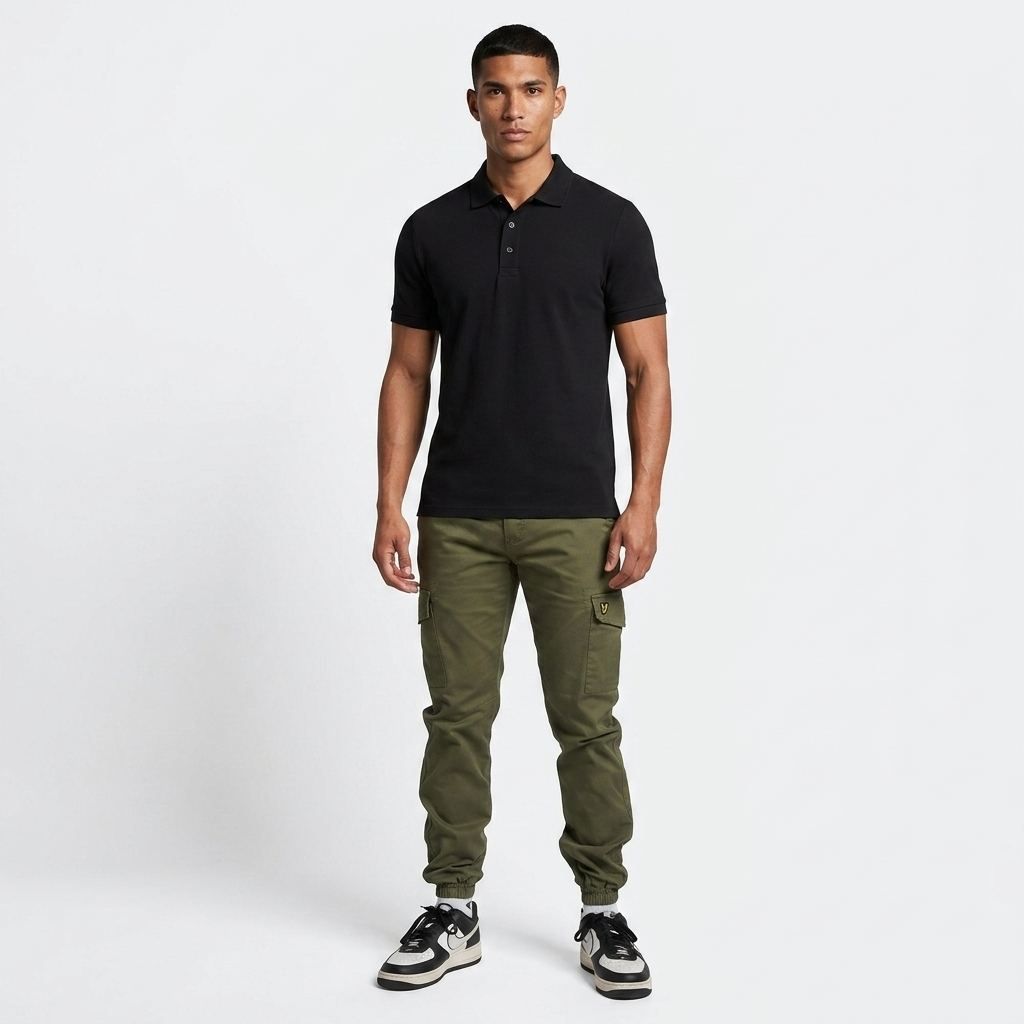 2219921 Lyle & Scott Pantaloni Verde Stampa Uomo