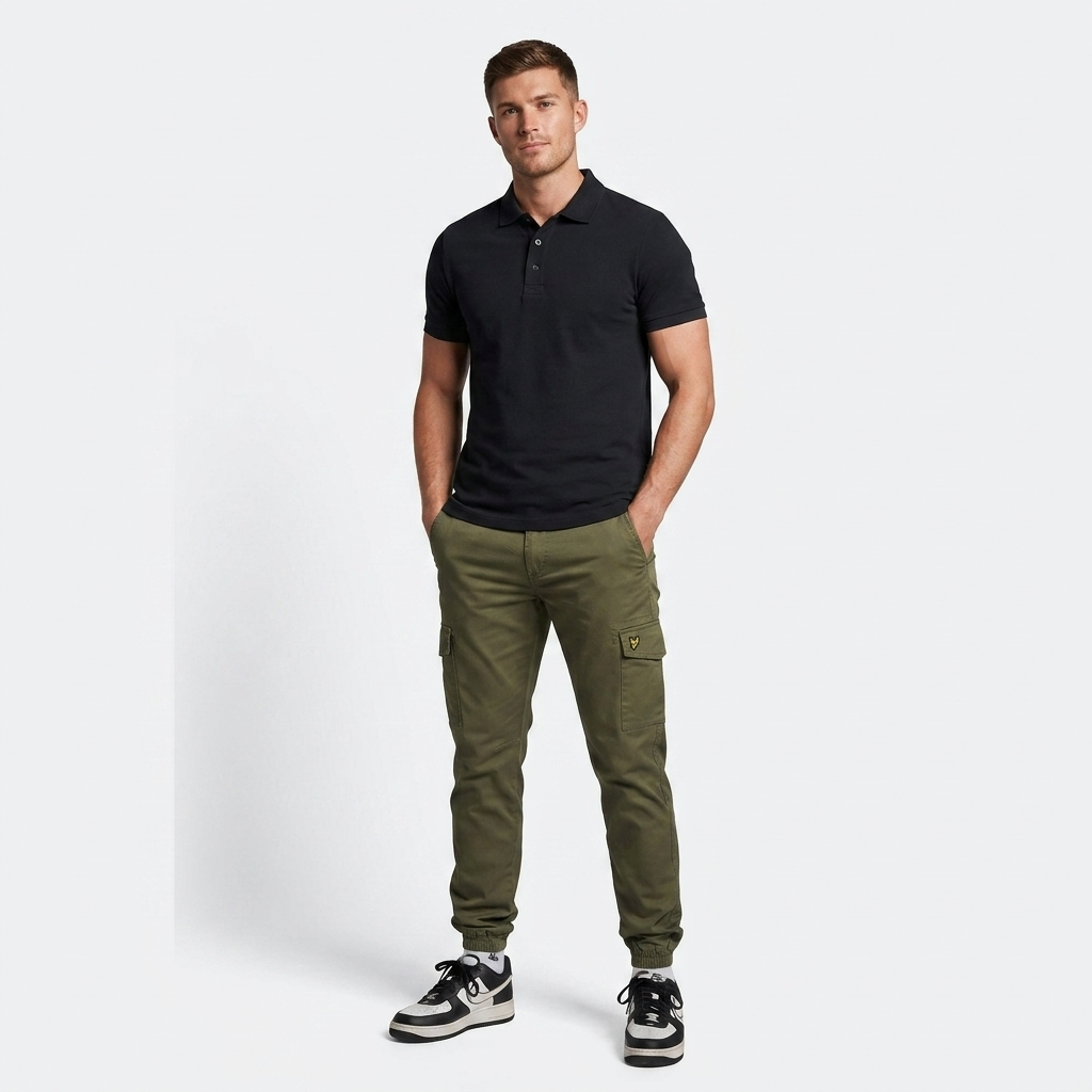 2219921 Lyle & Scott Pantaloni Verde Stampa Uomo