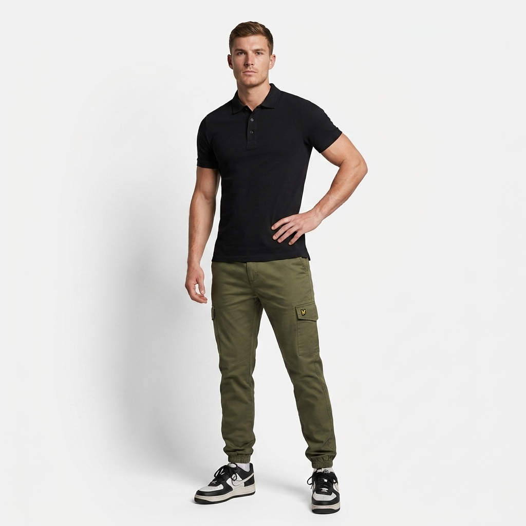 2219921 Lyle & Scott Pantaloni Verde Stampa Uomo