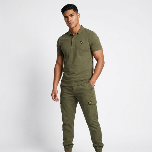 2219921 Lyle & Scott Pantaloni Verde Stampa Uomo