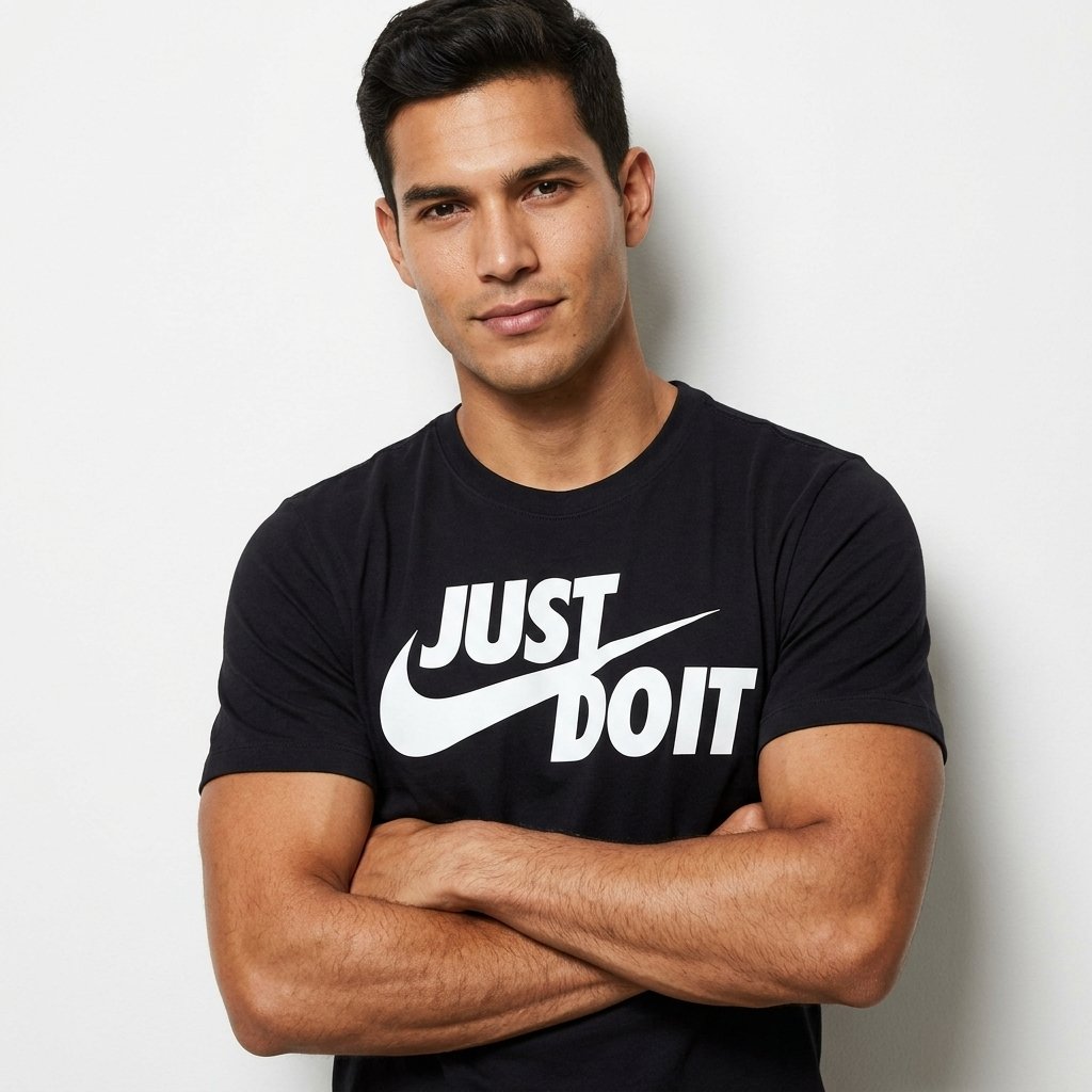 2275111 Nike T-Shirt Nero Stampa Uomo
