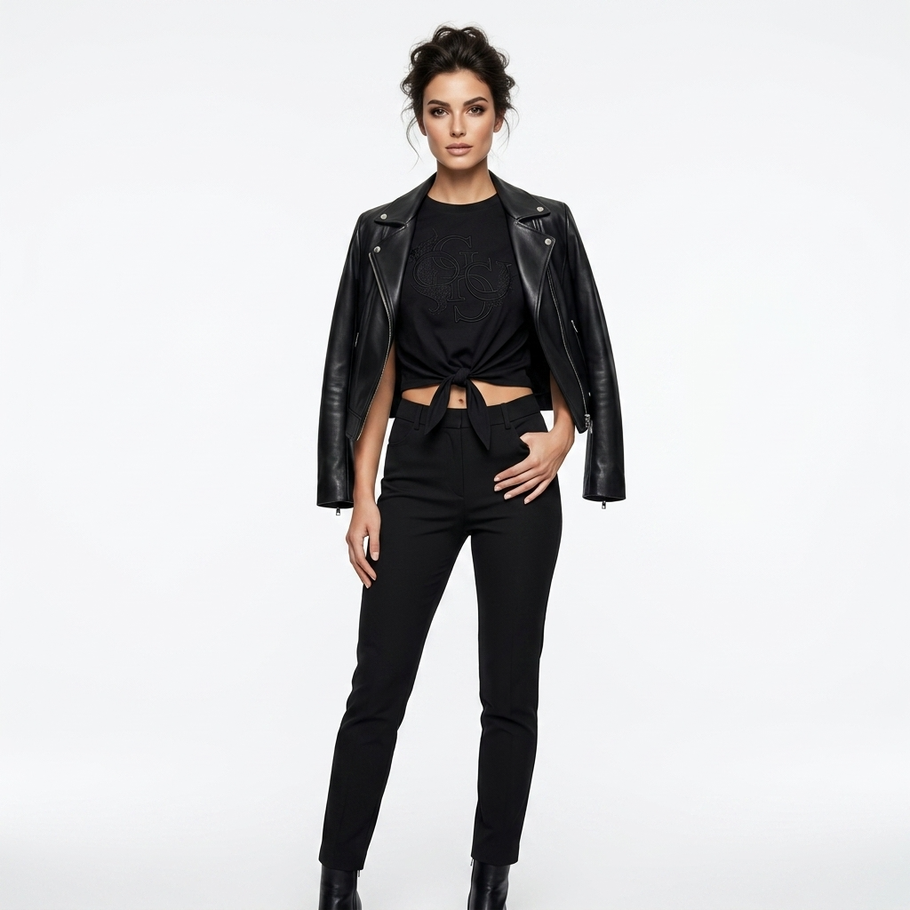 2409839 Guess T-Shirt Nera Donna