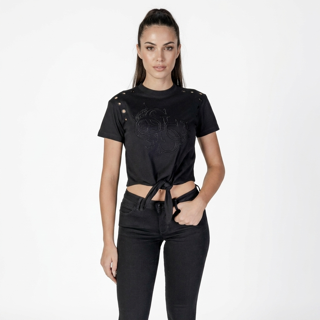 2409839 Guess T-Shirt Nera Donna