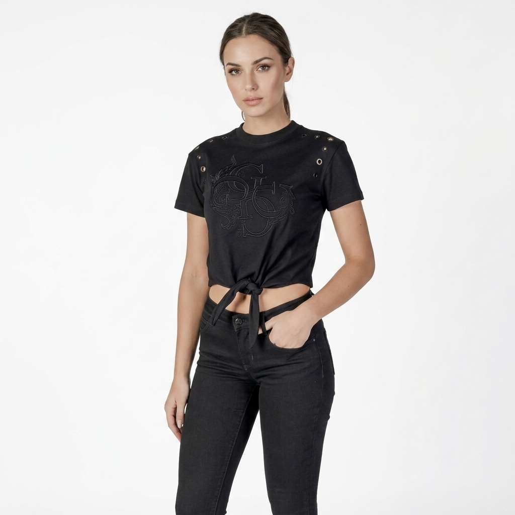 2409839 Guess T-Shirt Nera Donna