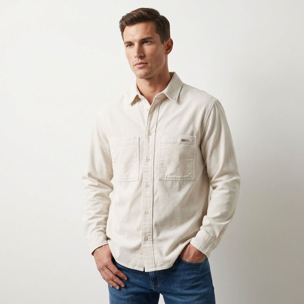 2409953 Calvin Klein Jeans Camicia Beige Uomo