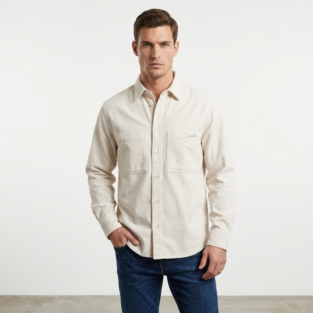 2409953 Calvin Klein Jeans Camicia Beige Uomo