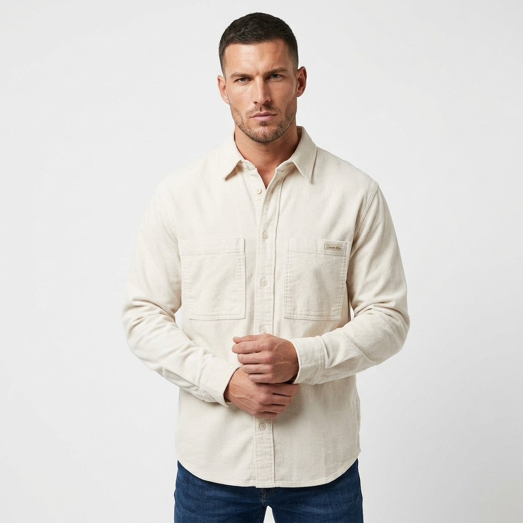 2409953 Calvin Klein Jeans Camicia Beige Uomo