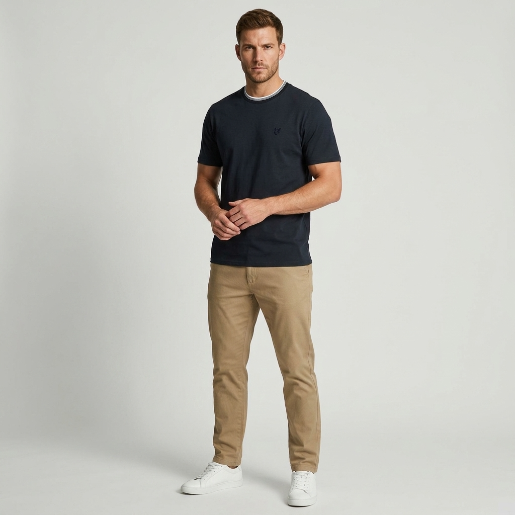 2416232 Lyle & Scott T-Shirt Blu Stampa Uomo
