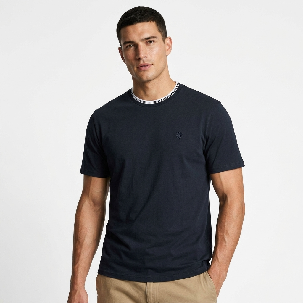 2416232 Lyle & Scott T-Shirt Blu Stampa Uomo