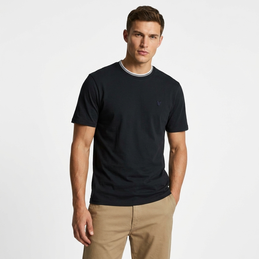 2416232 Lyle & Scott T-Shirt Blu Stampa Uomo