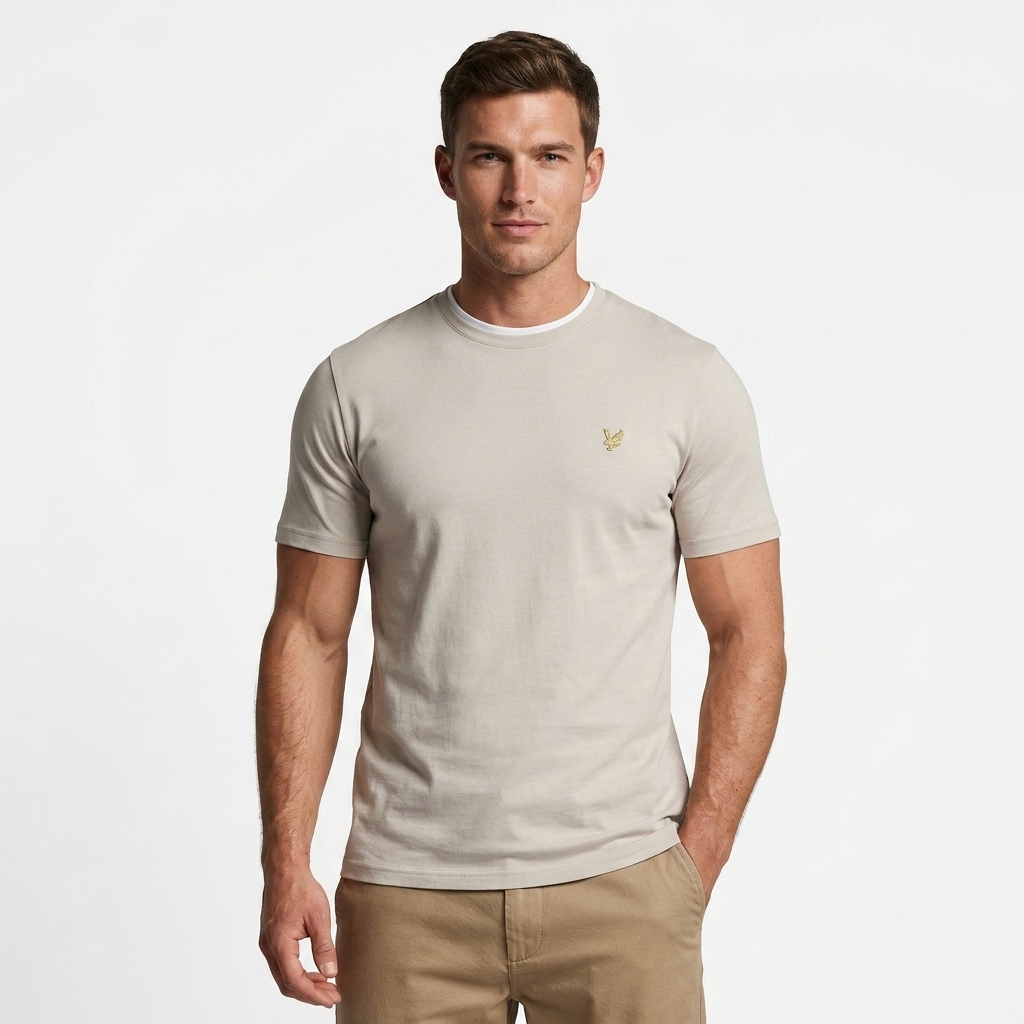 2416234 Lyle & Scott T-Shirt Beige Stampa Uomo