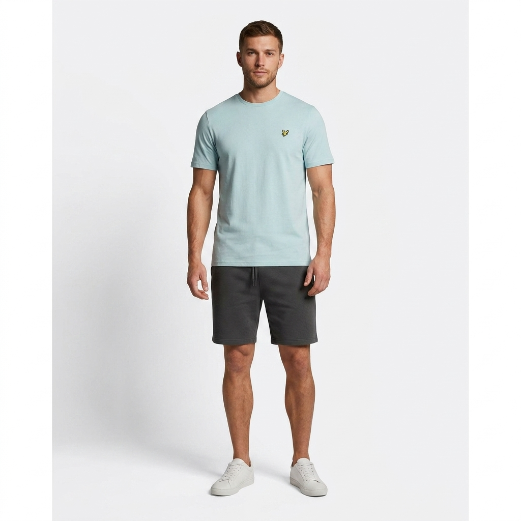 2416406 Lyle & Scott T-Shirt Azzurra Stampa Uomo