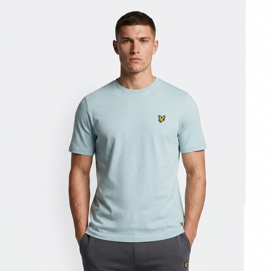 2416406 Lyle & Scott T-Shirt Azzurra Stampa Uomo