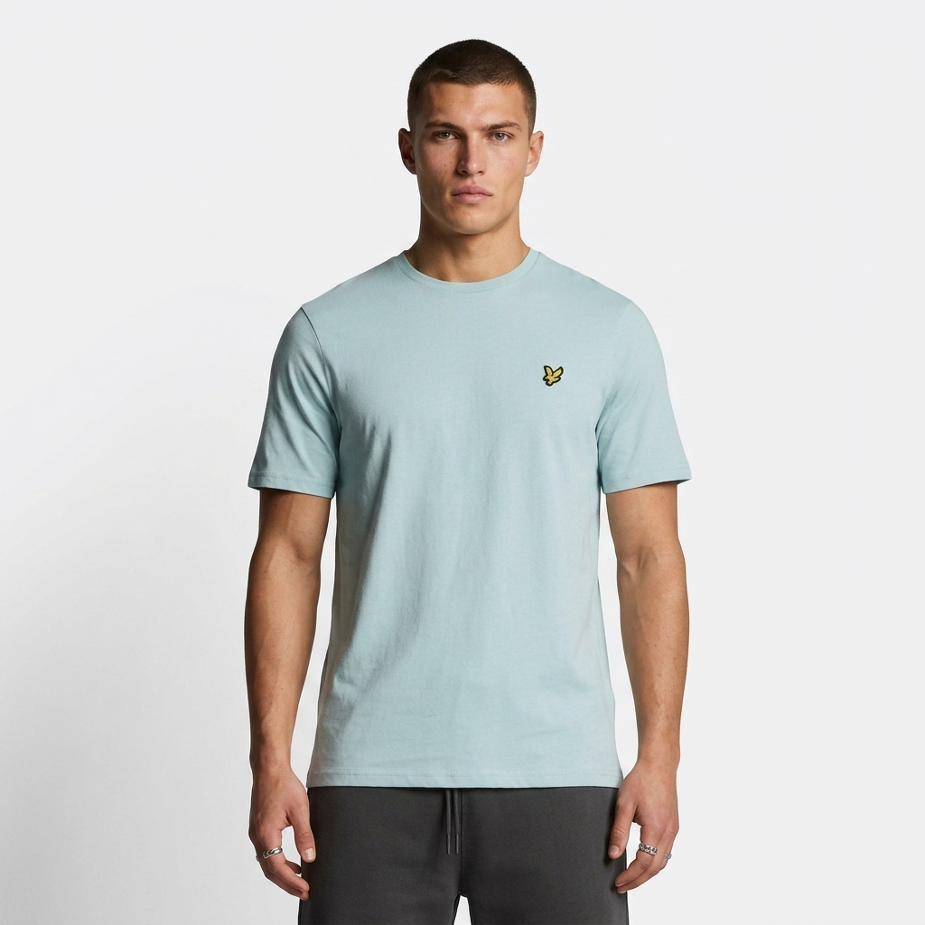 2416406 Lyle & Scott T-Shirt Azzurra Stampa Uomo