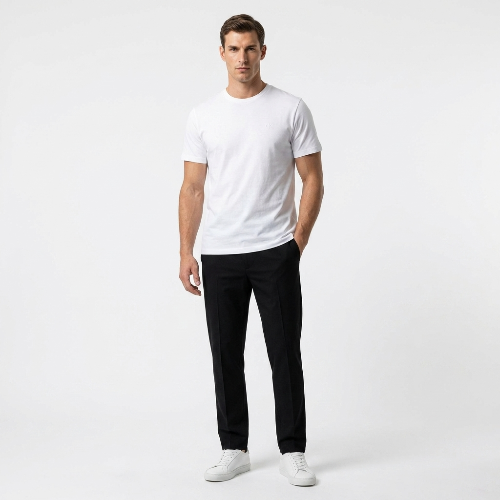 2417843 Calvin Klein Jeans T-Shirt Bianca Uomo