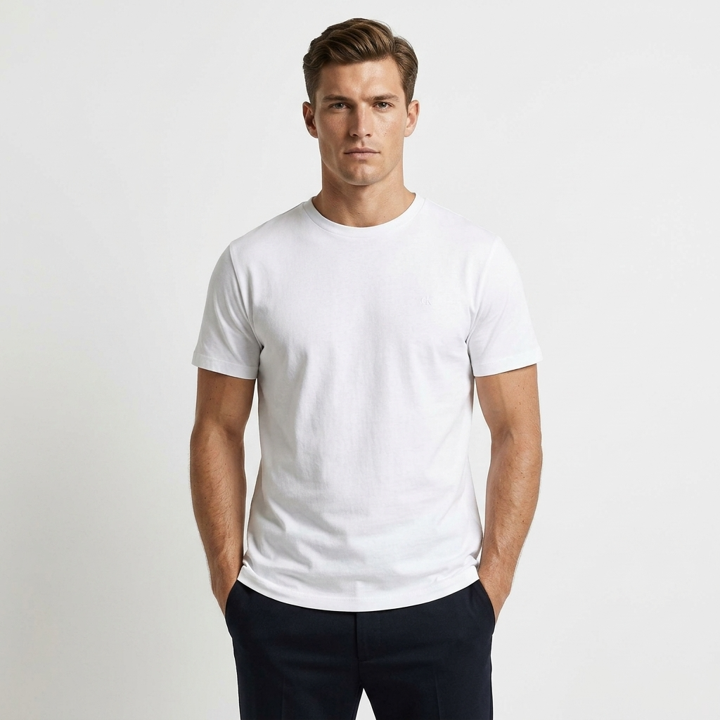 2417843 Calvin Klein Jeans T-Shirt Bianca Uomo