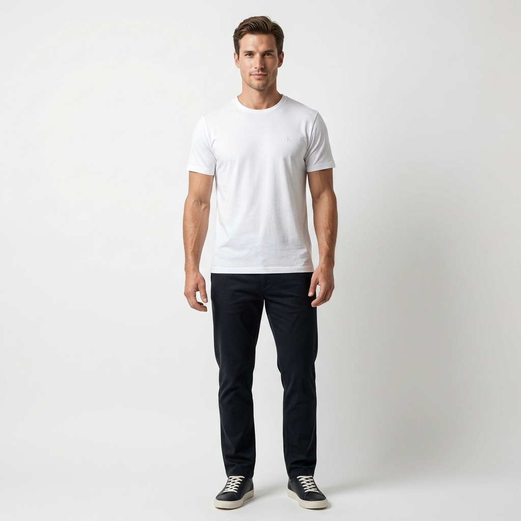 2417843 Calvin Klein Jeans T-Shirt Bianca Uomo