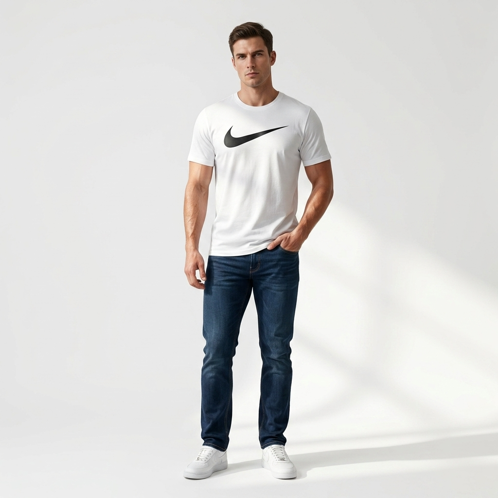 2427350 Nike T-Shirt Bianca Stampa Uomo