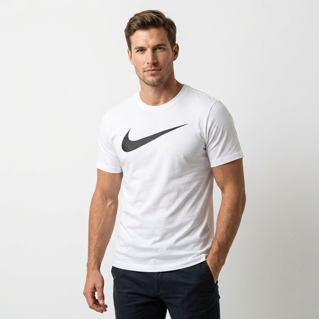 2427350 Nike T-Shirt Bianca Stampa Uomo