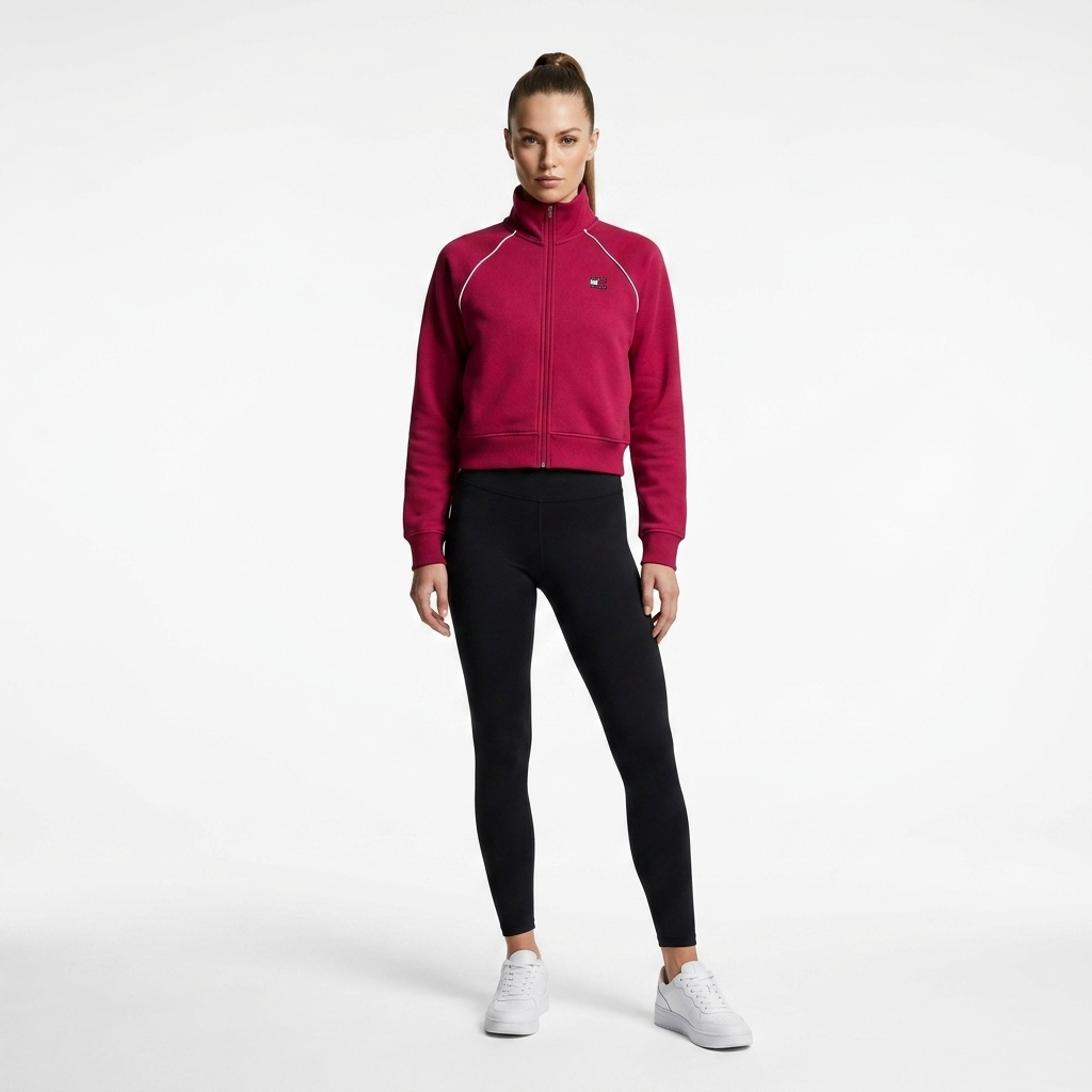 2450300 Tommy Hilfiger Jeans Felpa Donna Bordeaux Poliestere Zip