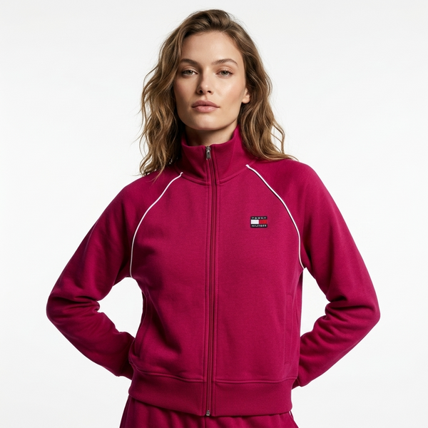 Felpa Donna Bordeaux Poliestere Zip