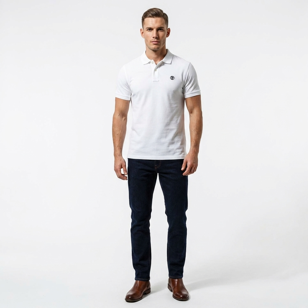 2452275 Timberland Polo Bianco Uomo