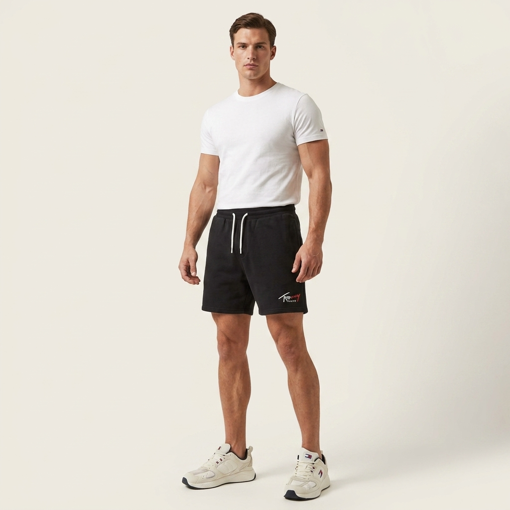 2453538 Tommy Hilfiger Jeans Bermuda Nero Uomo