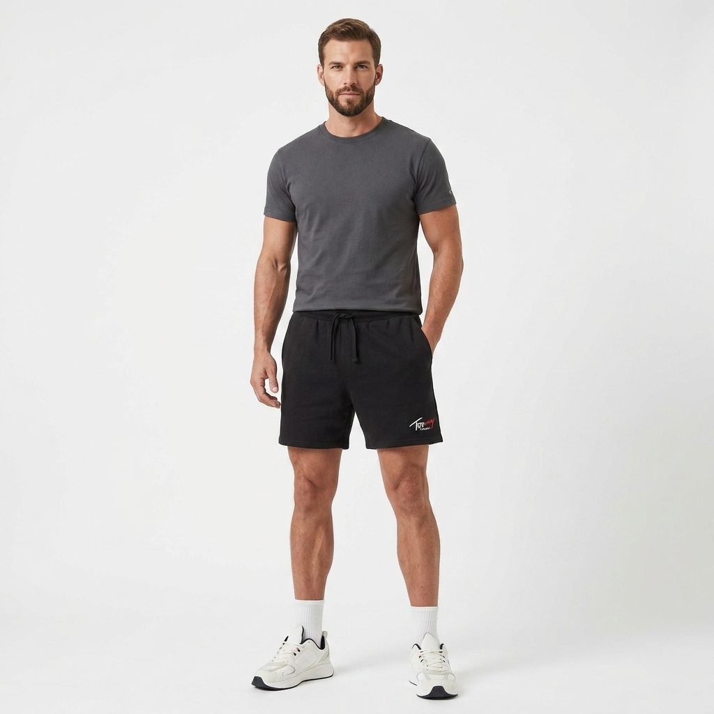 2453538 Tommy Hilfiger Jeans Bermuda Nero Uomo
