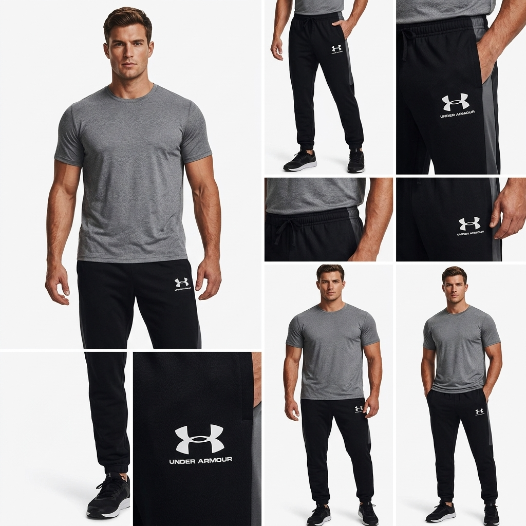 2455849 Under Armour Pantaloni Nero Poliestere Uomo