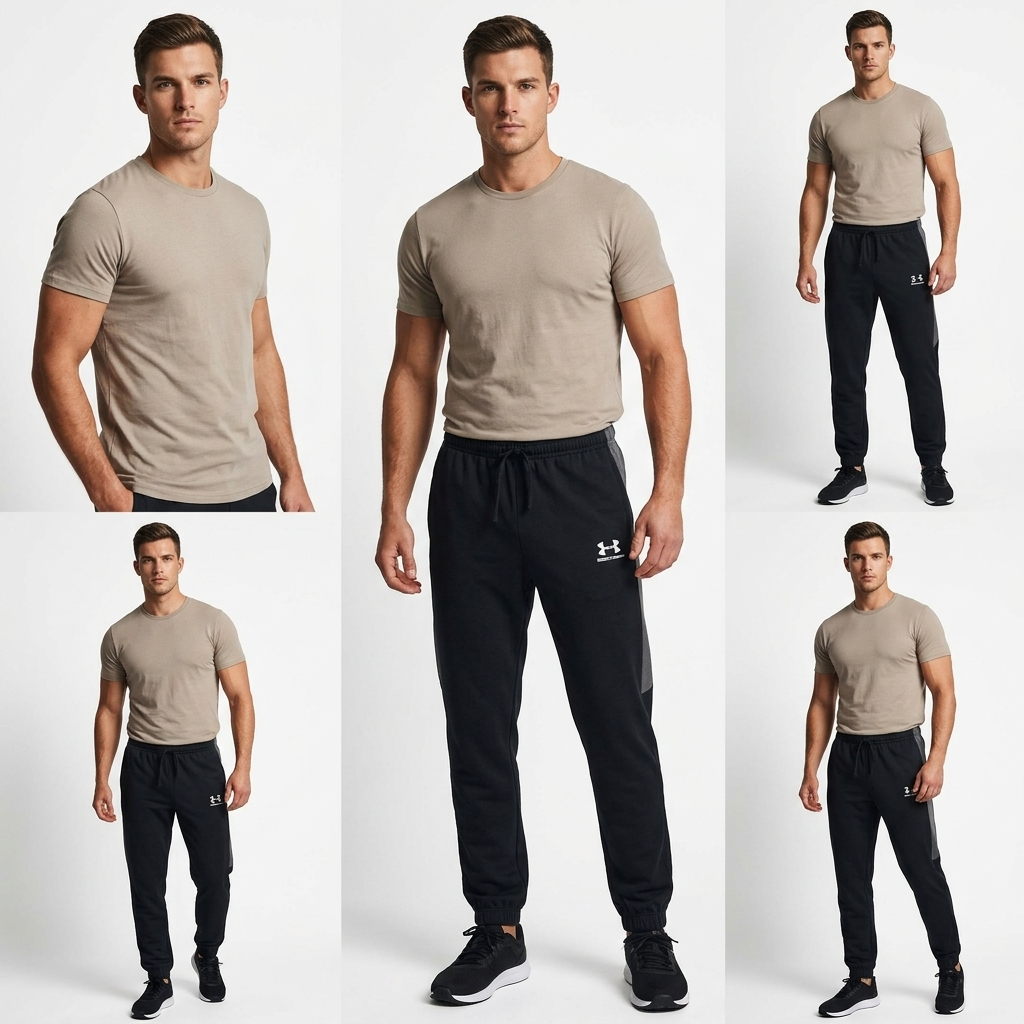 2455849 Under Armour Pantaloni Nero Poliestere Uomo