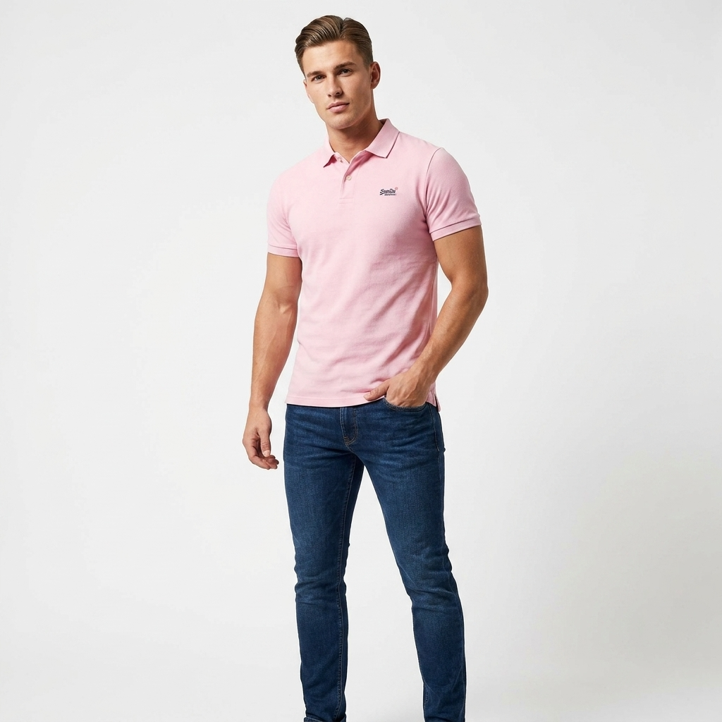 2456754 Superdry Polo Rosa Uomo
