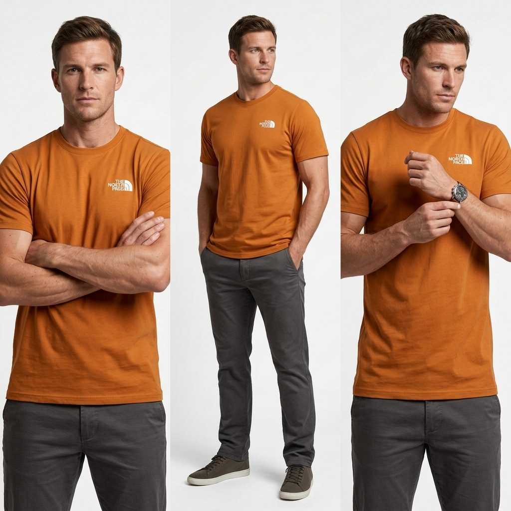 2457129 The North Face T-Shirt Arancione Uomo