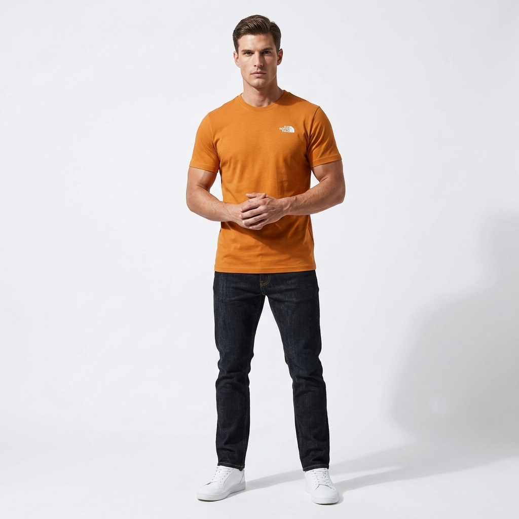2457129 The North Face T-Shirt Arancione Uomo