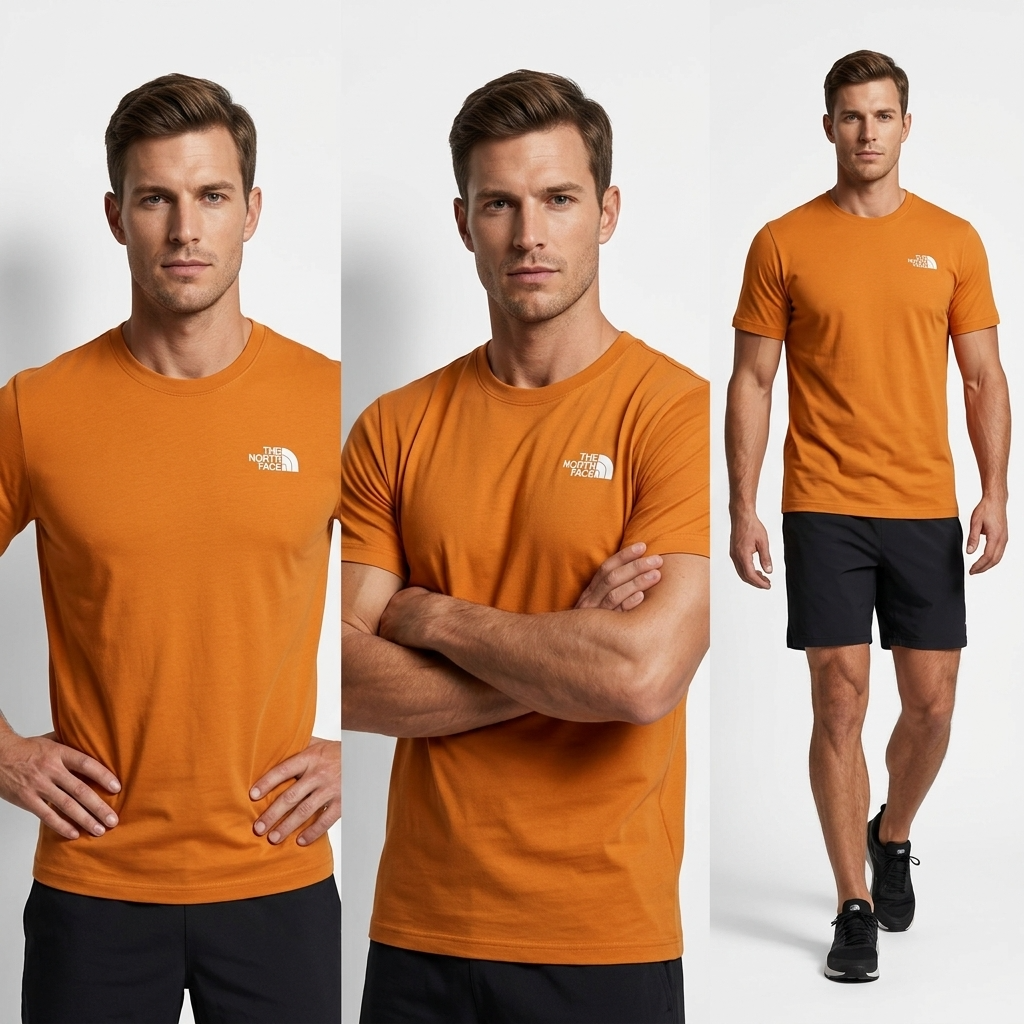 2457129 The North Face T-Shirt Arancione Uomo